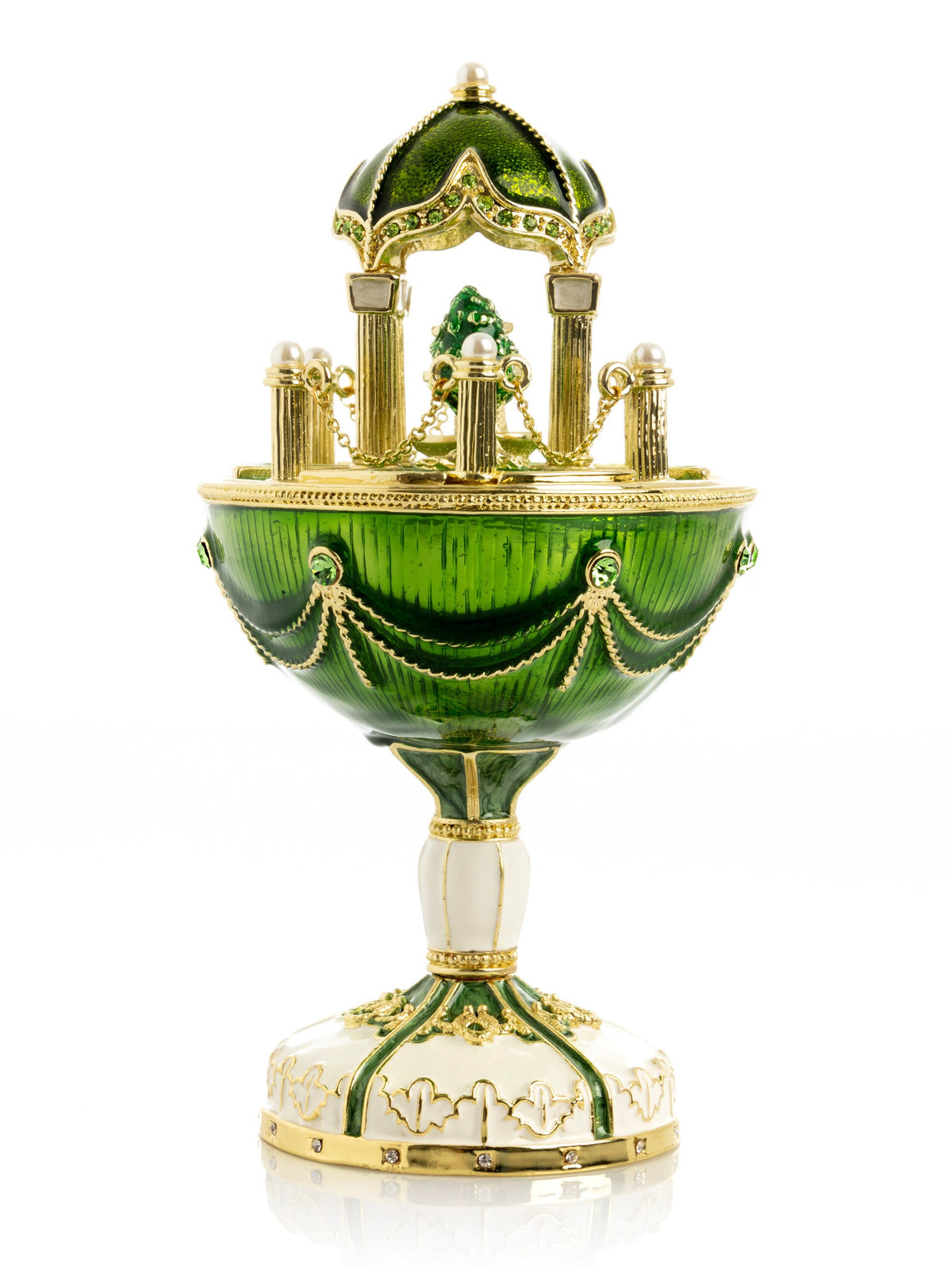 Garden Pavilion Design Cupola Fountain Green Egg Limited Edition of 250 Trinket Box